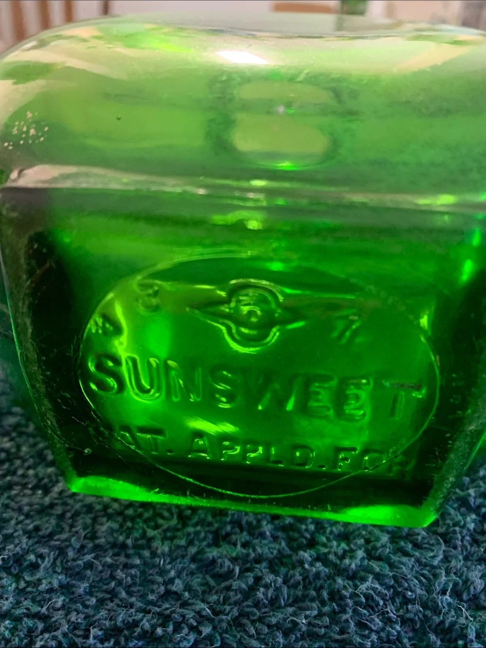 Sunsweet prune juice container from 1950s. Good condition